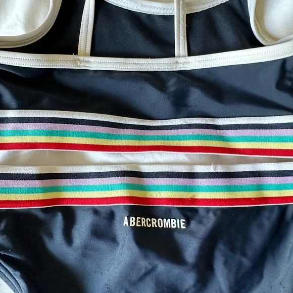 Abercrombie Kids Black Rainbow Band Bikini - Picture 5 of 6